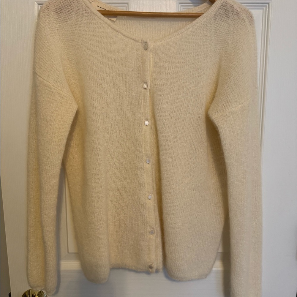 Sezane Cream Women's Cardigan - Picture 3 of 4